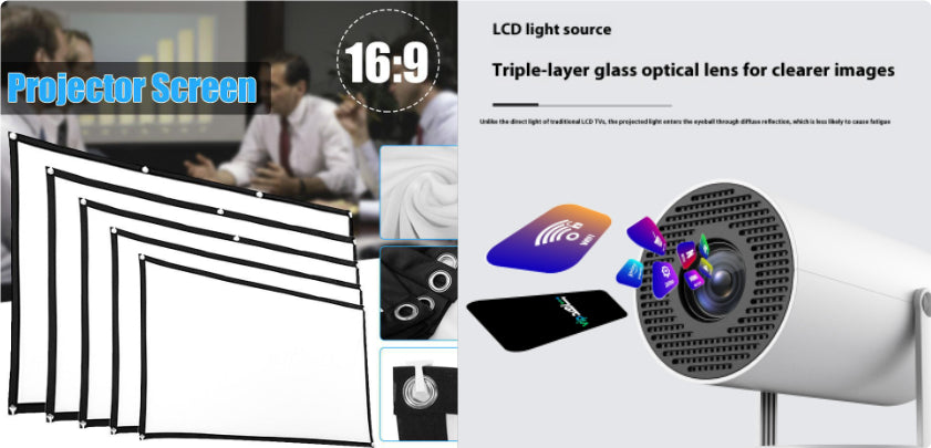 Portable Projector Small Straight Projector For Home Use