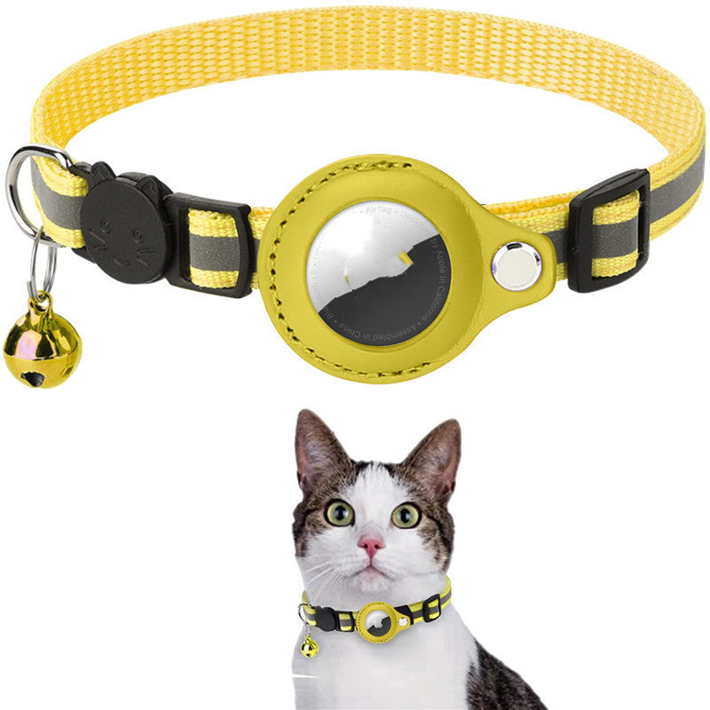 Reflective Collar Protective Air Tag Cat Dog Kitten Puppy Nylon Collar
