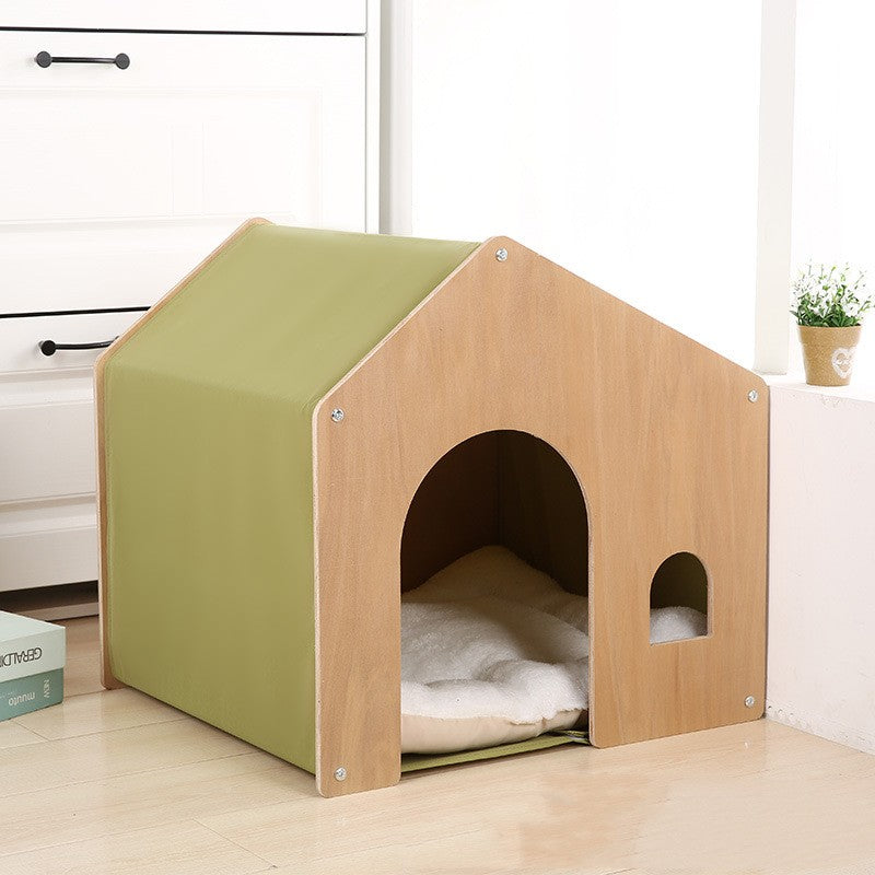Wooden Kennel Four Seasons Universal Environmental Protection Solid Wood Pet Tent